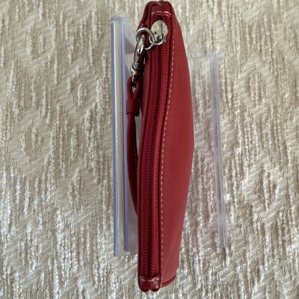 Coach Cherry Red Leather Wristlet - Picture 5 of 8
